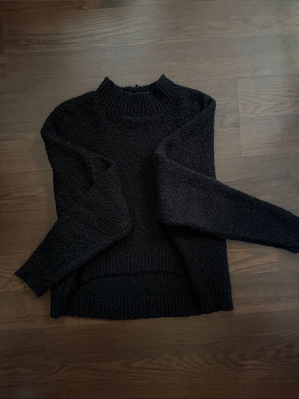 wild fable Black Textured Turtleneck Sweater